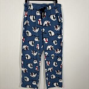 Croft & Barrow Pajama Pant Fleece Polar Bear Large Winter Christmas Comfy Cozy